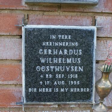 OOSTHUYSEN Gerhardus Wilhelmus 1918-1995