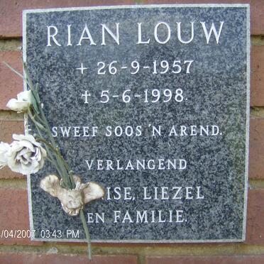LOUW Rian 1957-1998