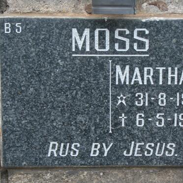 MOSS Martha J. 1922-1989
