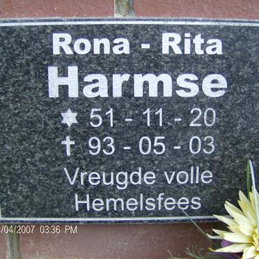 HARMSE Rona-Rita 1951-1993