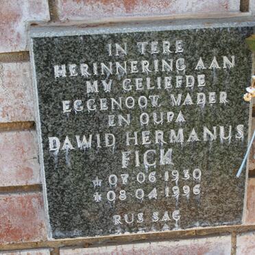 FICK Dawid Hermanus 1930-1996