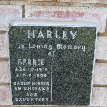 HARLEY Gerrie 1915-1997