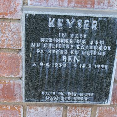 KEYSER Ben 1934-1995