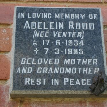 RODD Adelein nee VENTER 1934-1995