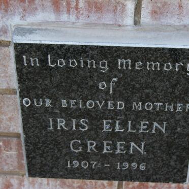 GREEN Iris Ellen 1907-1996