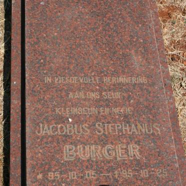 BURGER Jacobus Stephanus 1995-1995