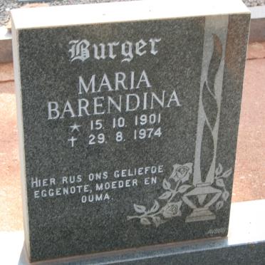 BURGER Maria Barendina 1901-1974