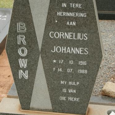 BROWN Cornelius Johannes 1916-1988
