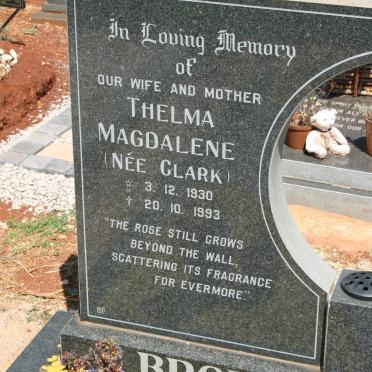 BROWN Thelma Magdalene nee CLARK 1930-1993
