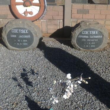 COETSEE Dirk Jacobus 1913-1993 &amp; Johanna Catharina POTGIETER 1919-1994