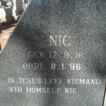 COETZEE Nic 1916-1996