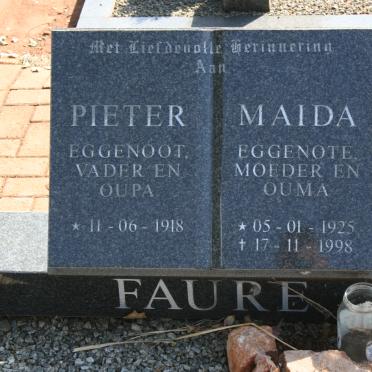 FAURE Pieter 1918- &amp; Maida 1925-1998