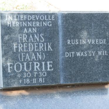 FOURIE Frans Frederik 1930-1981