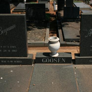 GOOSEN Benjamin 1908-1987 &amp; Ada Louisa BIERMAN 1907-1980