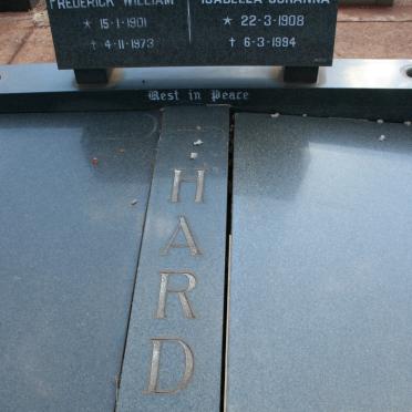 HARDY Frederick William 1901-1973 &amp; Isabella Johanna 1908-1994