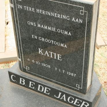 JAGER C.B.E., de 1908-1987