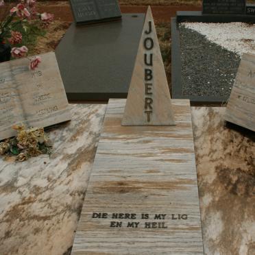 JOUBERT Hendrik Johannes 1946-1984 &amp; Anna Elizabeth 1949-
