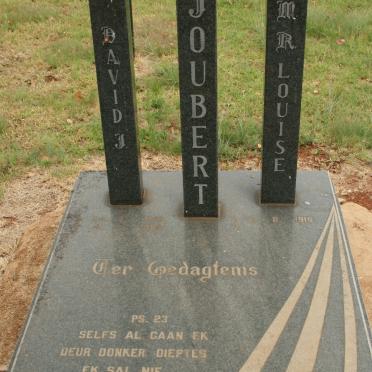 JOUBERT David J. 1913-1992 &amp; M.R. Louise 1916- 