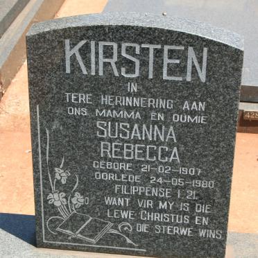 KIRSTEN Susanna Rebecca 1907-1980