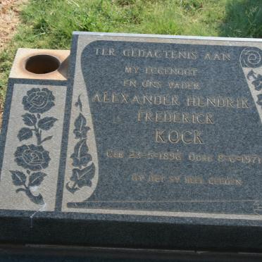 KOCK Alexander Hendrik Frederick 1896-1971
