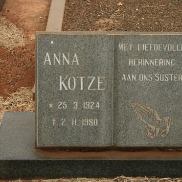 KOTZE Anna 1924-1980