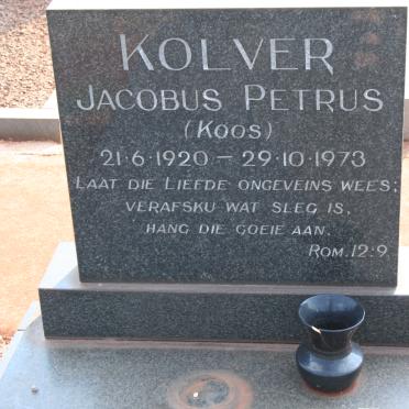 KOLVER Jacobus Petrus 1920-1973