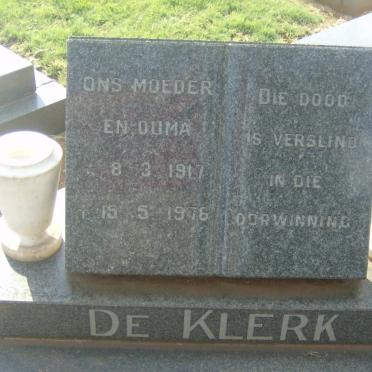 KLERK ?, de 1917-1976