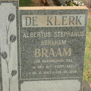 KLERK Albertus Stephanus Abraham, de 1963-1988