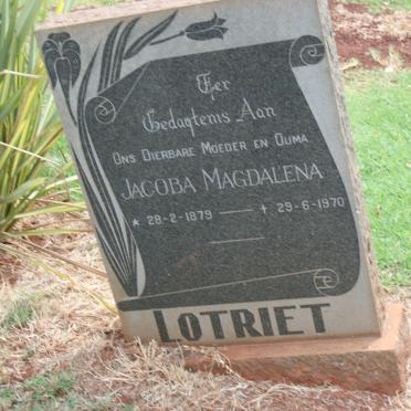 LOTRIET Jacoba Magdalena1879-1970