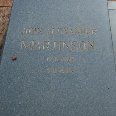 MARTINSON John Alexander 1900-1973
