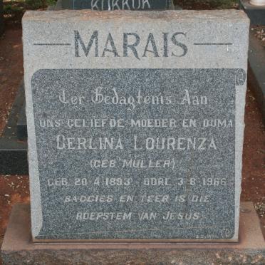 MARAIS Gerlina Lourenza nee MULLER 1893-1966