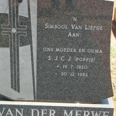 MERWE S.J.C.J., van der 1920-1982