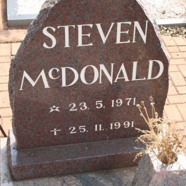 McDONALD Steven 1971-1991