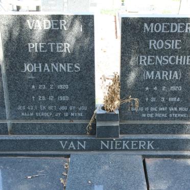 NIEKERK Pieter Johannes, van 1920-1989 &amp; Renschie Maria 1920-1984