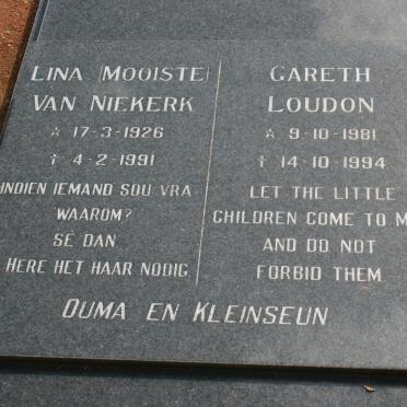 NIEKERK Lina, van 1926-1991 :: LOUDON Gareth 1981-1994