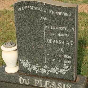 PLESSIS Johanna A.C., du 1935-1988