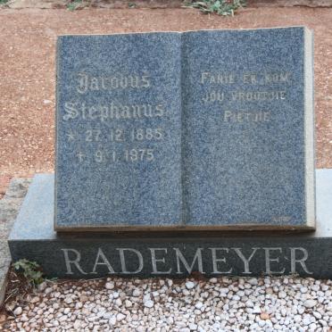 RADEMEYER Jacobus Stephanus 1885-1975