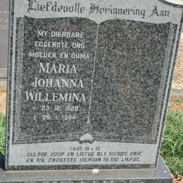 RANDT Maria Johanna Willemina, du 1929-1994