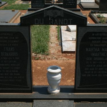 RANDT Frans Bernardus, du 1919-1984 &amp; Martha Maria GROBBELAAR 1917-2001