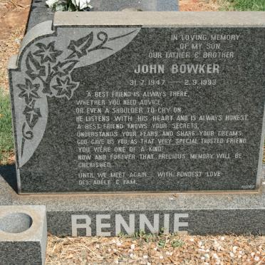 RENNIE John Bowker 1947-1993