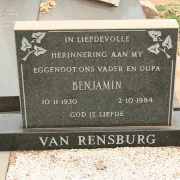 RENSBURG Benjamin, van 1930-1984