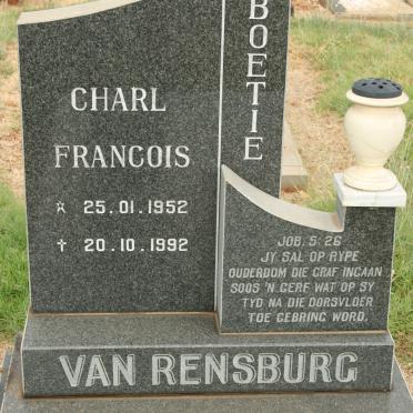 RENSBURG Charl Francois, van 1952-1992