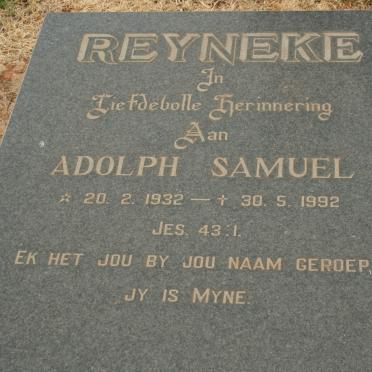 REYNEKE Adolph Samuel 1932-1992