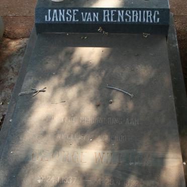 RENSBURG George William, Janse van 1937-1972