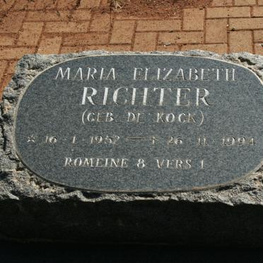 RICHTER Maria Elizabeth nee DE KOCK 1952-1994