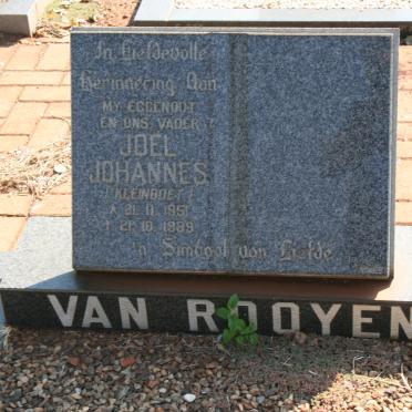 ROOYEN Joel Johannes, van 1951-1989