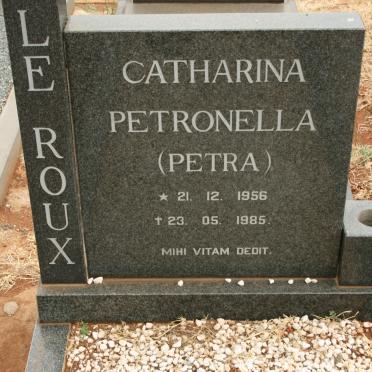 ROUX Catharina Petronella, le 1956-1985