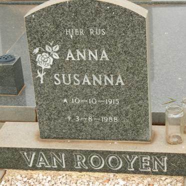 ROOYEN Anna Susanna, van 1915-1988