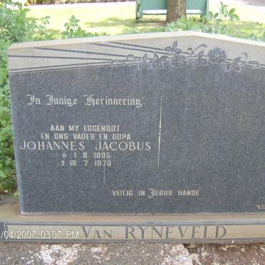 RYNEVELD Johannes Jacobus, van 1895-1970