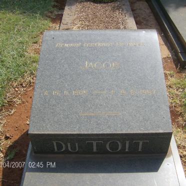 TOIT Jacob, du 1905-1967